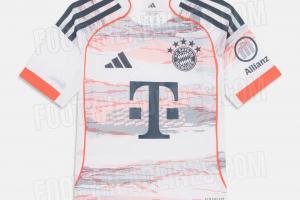 拜仁下赛季客场球衣泄露：白色为底色，有致敬安联球场元素